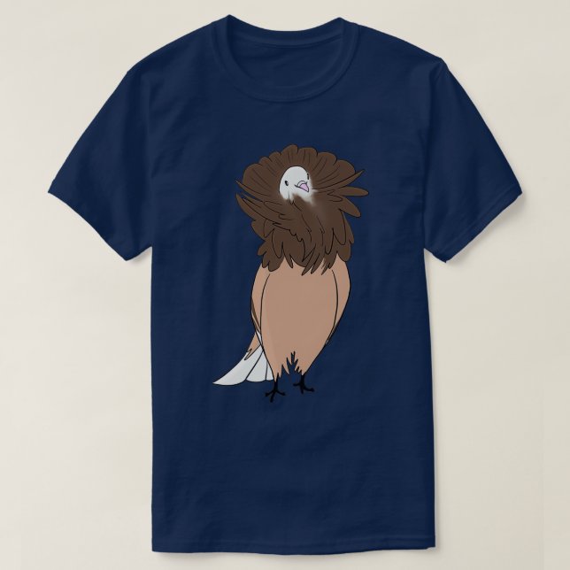 Camiseta Brown Jacobin Pigeon (Diseño del anverso)