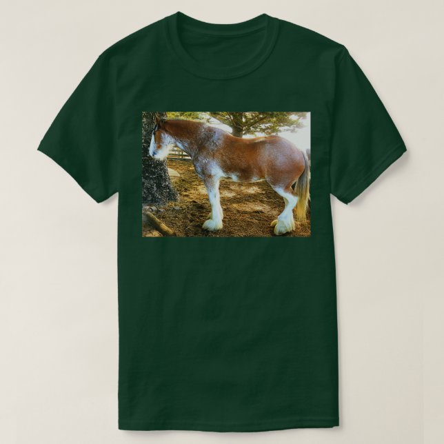 Camiseta Brown Mottled Clydesdale Horse 1 (Diseño del anverso)