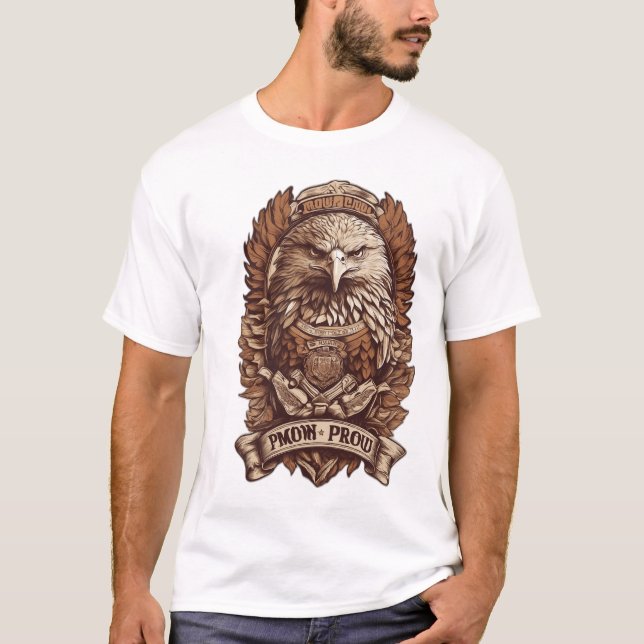 Camiseta Brown & Orgullo: Tees de águila mexicana (Anverso)
