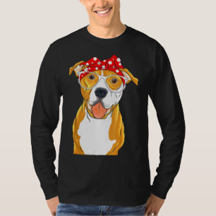 Camiseta Brown Pitbull Funny Pit Bull Mom