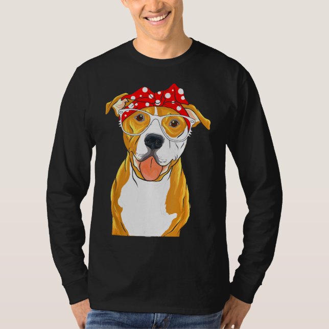 Camiseta Brown Pitbull Funny Pit Bull Mom (Anverso)