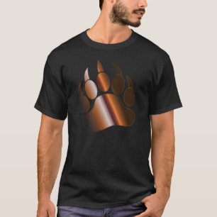 Camiseta BROWN STEEL BRONZE BEAR PAW Gorgeon on black