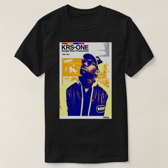 Camiseta Brown Tour Music KRS One (Diseño del anverso)