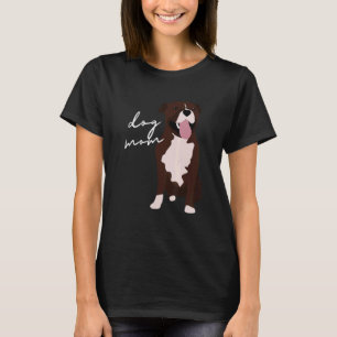 Camiseta Brown & White Staffordshire Bull Terrier Dog Mom W