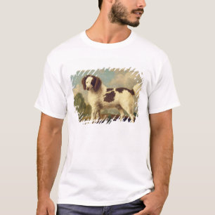 Camiseta Brown y perro de aguas blanco de Norfolk o de