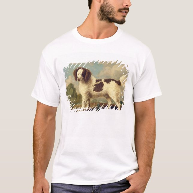 Camiseta Brown y perro de aguas blanco de Norfolk o de (Anverso)