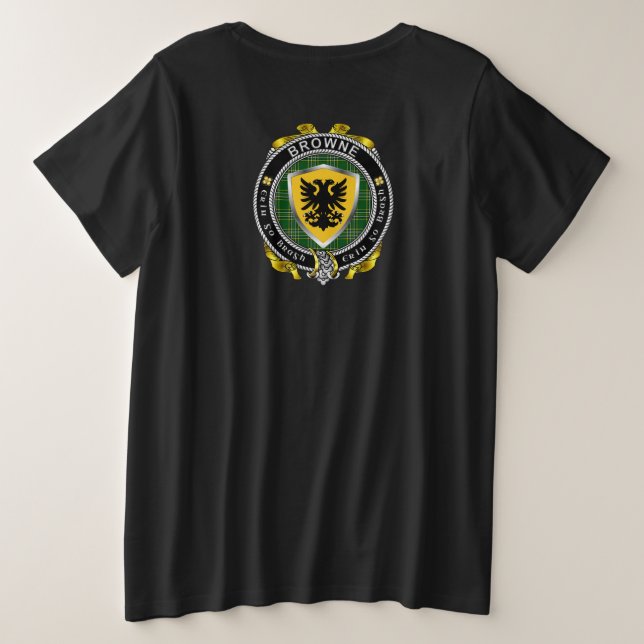 Camiseta Browne Irish Shield femenina Plus T-Shirt (Reverso del diseño)