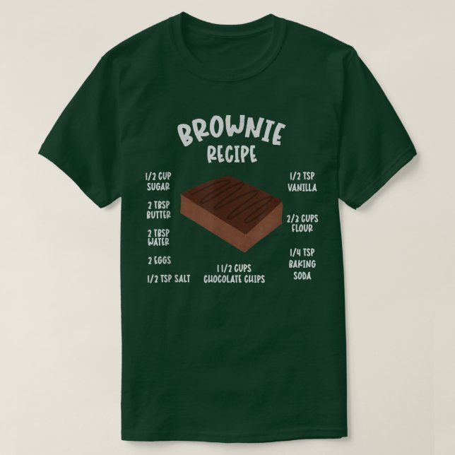 CAMISETA BROWNEE RECIPE NAVIDADES BAKING (Diseño del anverso)