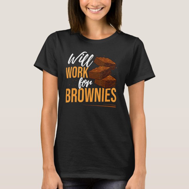 Camiseta Brownie Cookie Receta Barras Mezclar Keto (Anverso)