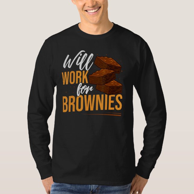 Camiseta Brownie Cookie Receta Barras Mezclar Keto (Anverso)
