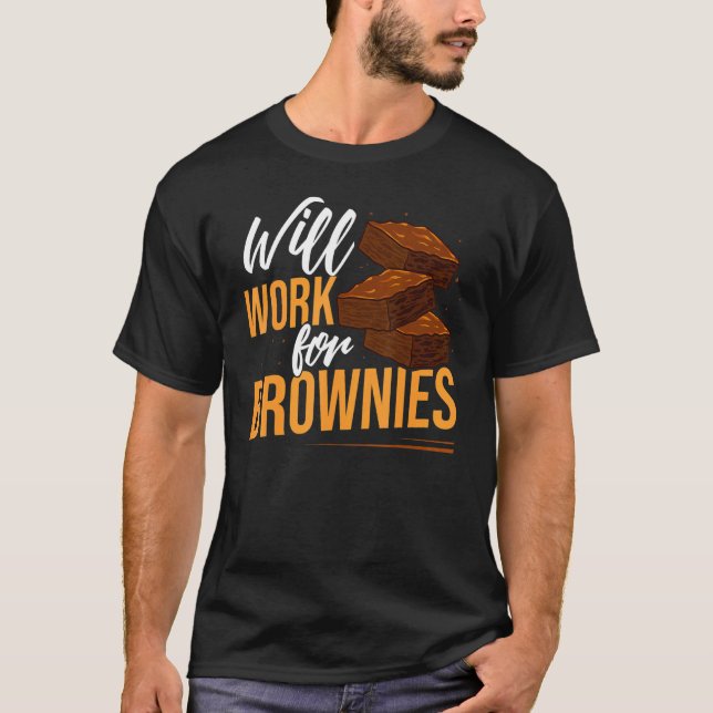 Camiseta Brownie Cookie Receta Barras Mezclar Keto (Anverso)