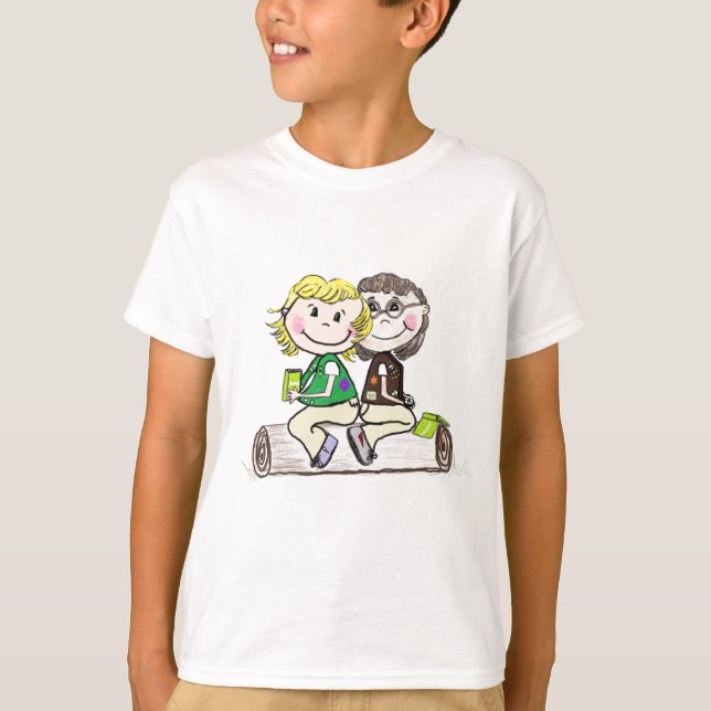 Camiseta Brownie menor del girl scout al aire libre (Anverso)