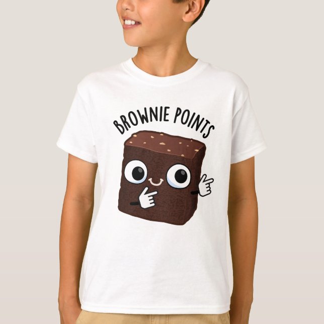 Camiseta Brownie Points Funny Snack Pun  (Anverso)