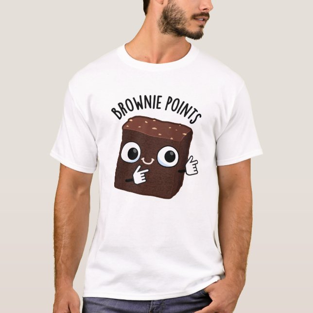 Camiseta Brownie Points Funny Snack Pun  (Anverso)
