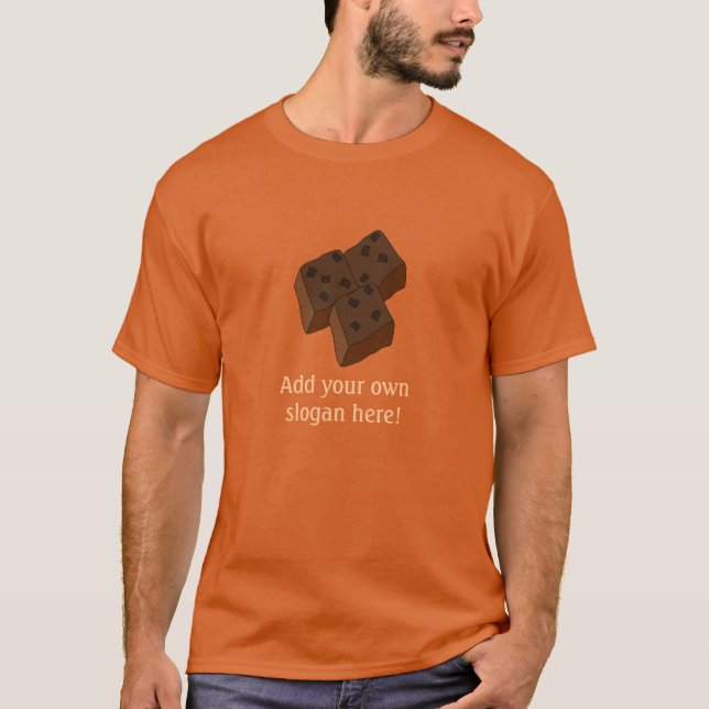Camiseta Brownies de chocolate: lema de Personalizable (Anverso)