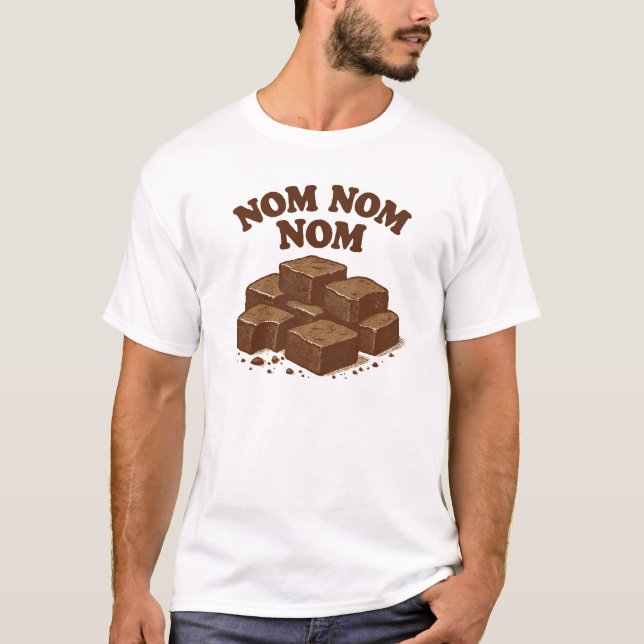 Camiseta Brownies Nom Nom Nom Brownie Eater Brownie (Anverso)