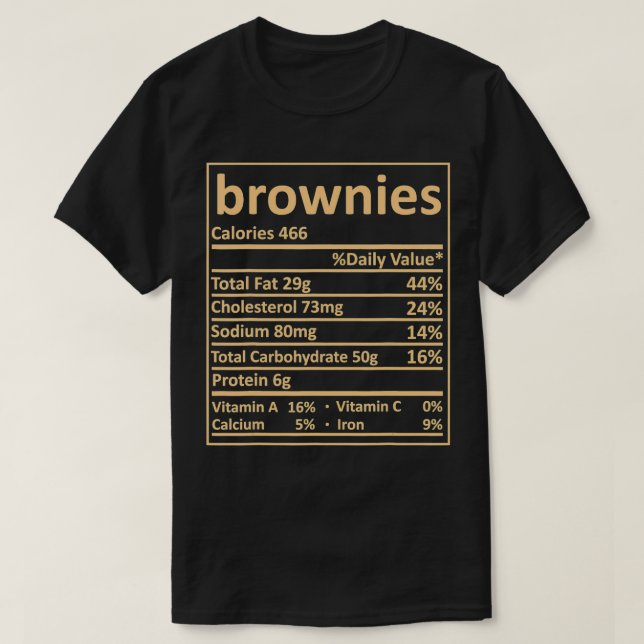 Camiseta Brownies Nutrición Acción de Gracias Disfraces Ali (Diseño del anverso)