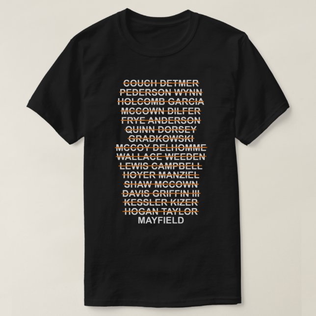 Camiseta Browns Quarterback List, Baker Mayfield 1999   (Diseño del anverso)