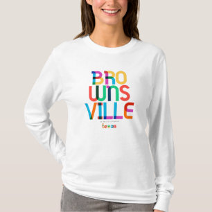 Camiseta Brownsville Texas mediados de siglo, Arte Pop,