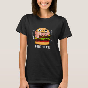 Camiseta Brr-ger Funny Freezing Burger Pun Dark BG