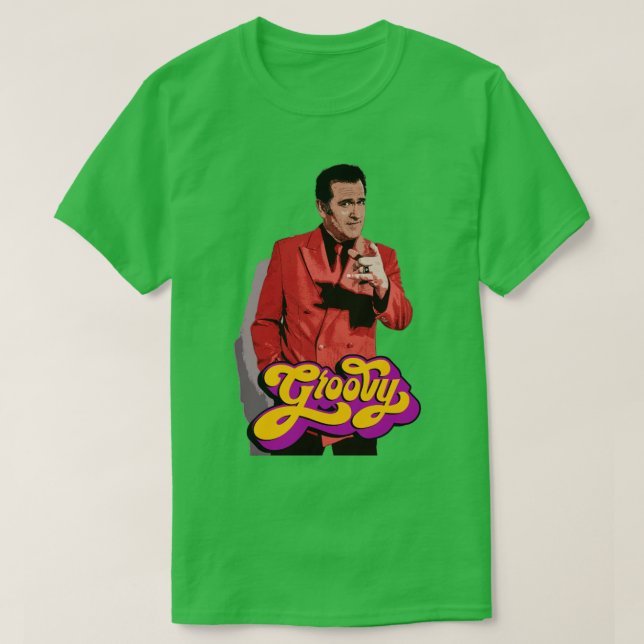 Camiseta Bruce Campbell Groovy (Diseño del anverso)
