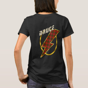 Camiseta Bruce Clan Badge & Lightning Bolt Tartan T-Shirt