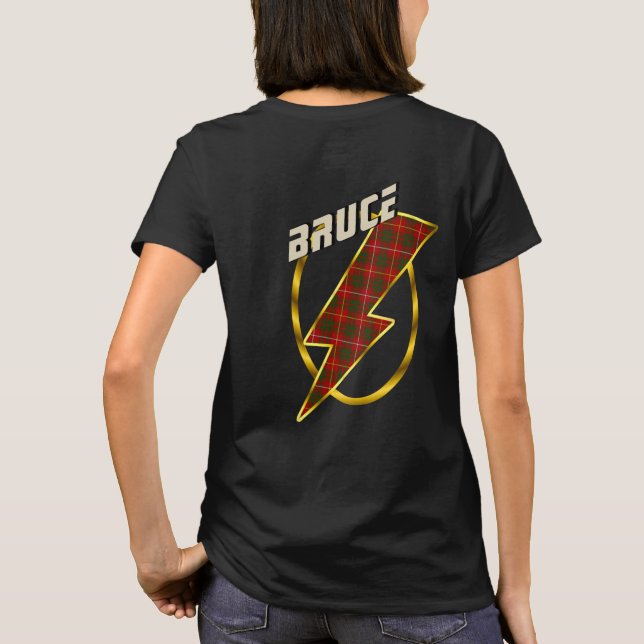 Camiseta Bruce Clan Badge & Lightning Bolt Tartan T-Shirt (Reverso)
