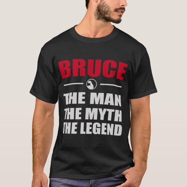 CAMISETA BRUCE EL HOMBRE EL MITO LA LEYENDA (Anverso)