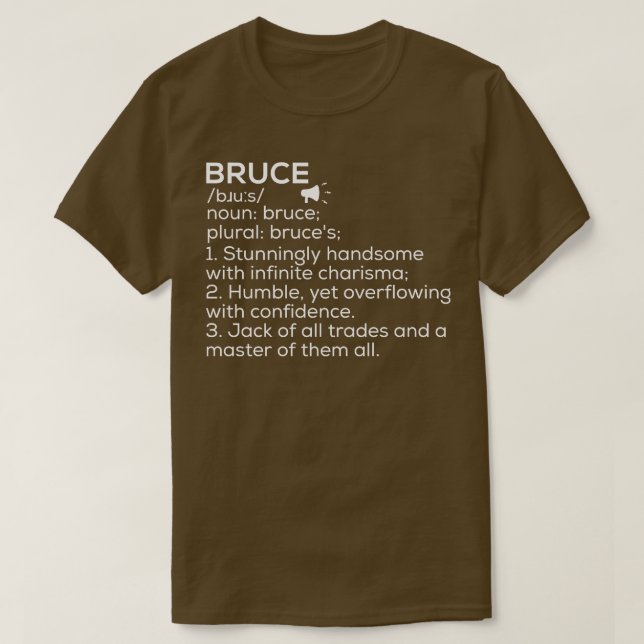 Camiseta Bruce Nombre Definición Bruce Significa Bruce Nomb (Diseño del anverso)