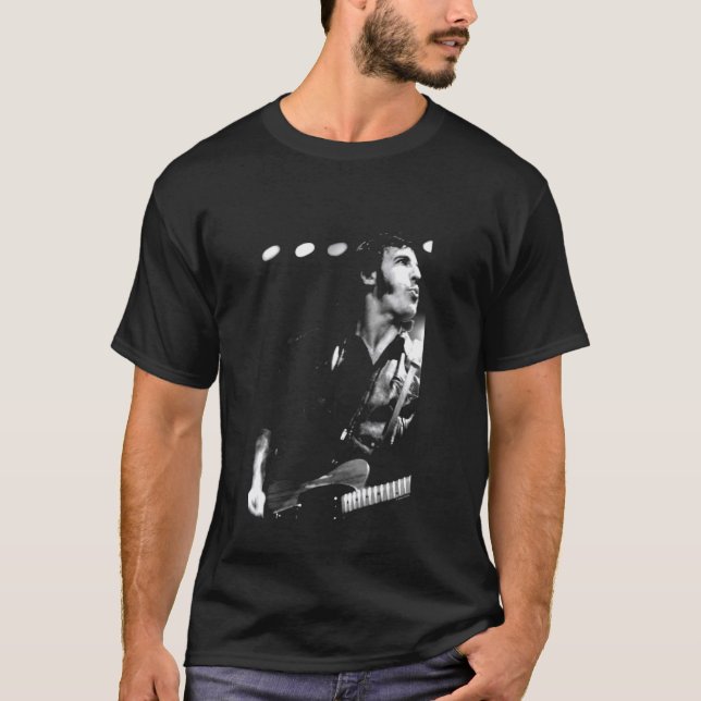 Camiseta Bruce Springsteen B&W Live Shot Por Simon Fowler (Anverso)
