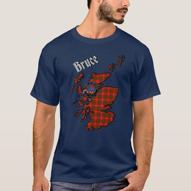Camiseta Bruce Tartan Map & Badge T-Shirt (Anverso)