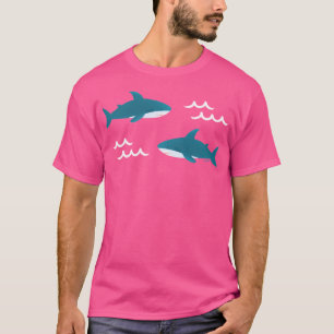 Camiseta Brucieblahaj Patrón de tiburón Ikea (Verde azulado