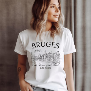 Camiseta Bruges Vintage Travel – Belgium's "Venice of the N