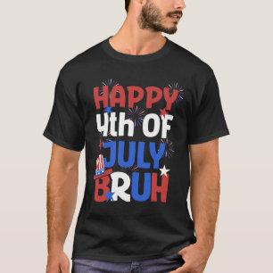 Camiseta Bruh 4 De Julio Adolescentes Niños Bandera Estadou