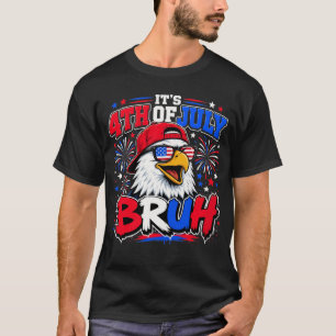Camiseta Bruh 4 de julio chicos niños divertido águila geni
