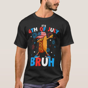 Camiseta Bruh 4 de julio Funny Hotdog 4 de julio Chicos