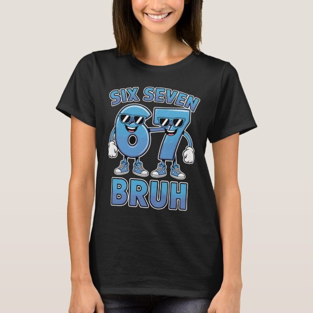 Camiseta Bruh 67 Meme Funny Retro Script Slang Apparel (Anverso)