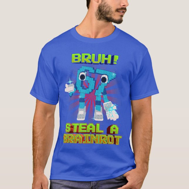 Camiseta Bruh 67 Si Seven 67 Funny Brainrot Meme for eens f (Anverso)