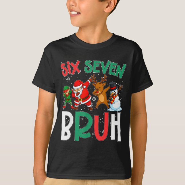 Camiseta Bruh 67 Six Seven 6 7 Meme Gen Alpha Christmas Gen (Anverso)