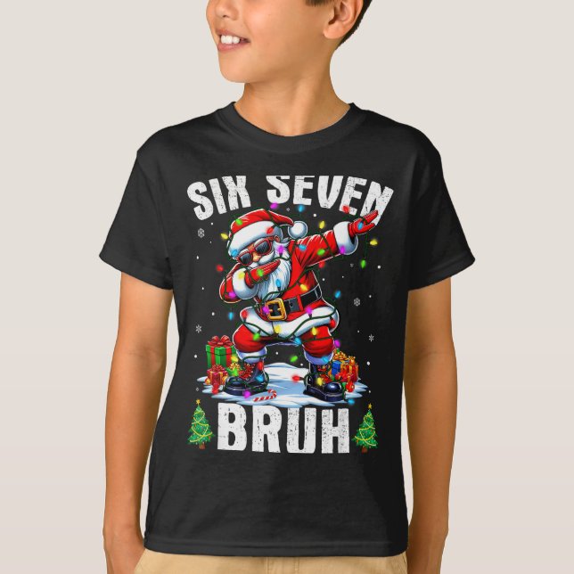 Camiseta Bruh 67 Six Seven Santa Dabbing Christmas Shirts B (Anverso)