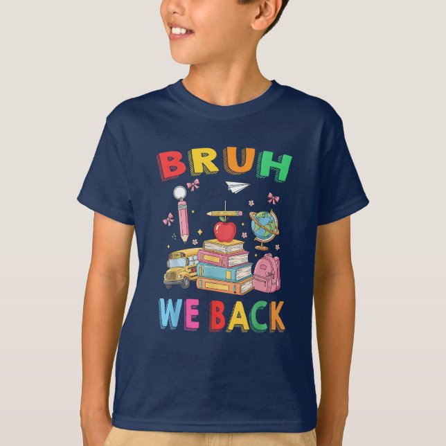 Camiseta Bruh apoyamos a los profesores estudiantes a volve (Anverso)