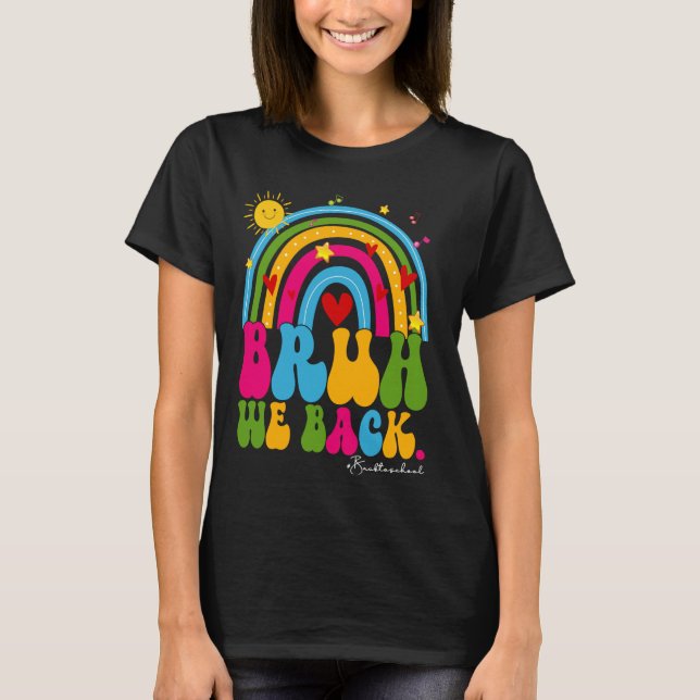 Camiseta Bruh, apoyamos el arcoiris, diciéndole a Meme que  (Anverso)