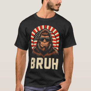 Camiseta Bruh bigfoot meme gráfico chicos hombres divertido