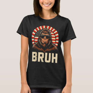 Camiseta Bruh bigfoot meme gráfico chicos hombres divertido