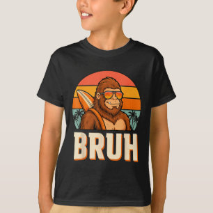Camiseta Bruh bigfoot meme gráfico chicos hombres divertido