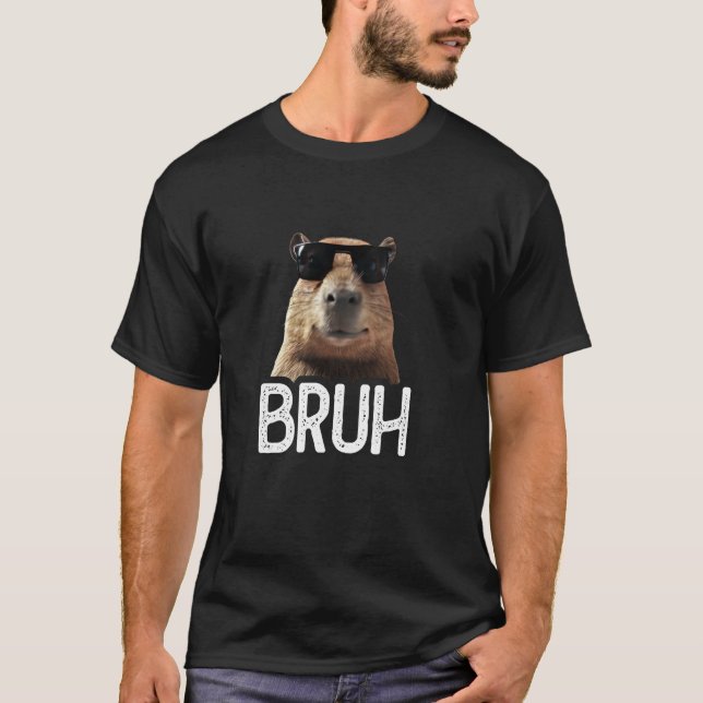 Camiseta Bruh Capybara Funny Capybara Lover Meme Lover (Anverso)