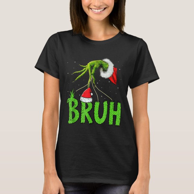 Camiseta Bruh Christmas Kids Teens Boys Funny Christmas Hum (Anverso)