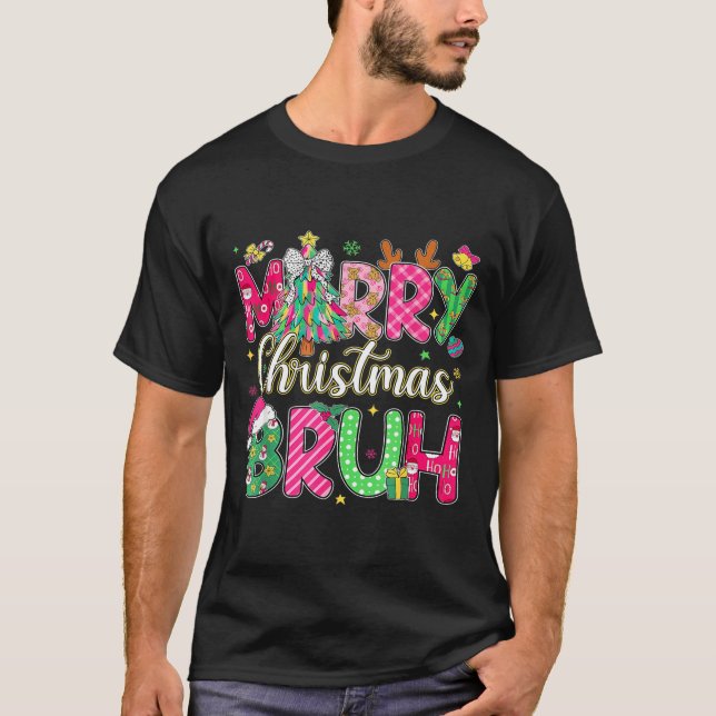 Camiseta Bruh Christmas Shirt Kids Xmas Men Teen Boys Funny (Anverso)