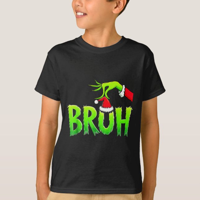 Camiseta Bruh Christmas Shirt Kids Xmas Teens Boys Funny Ch (Anverso)