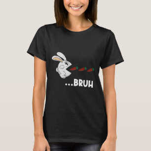 Camiseta Bruh Conejo de Pascua comiendo zanahorias de choco